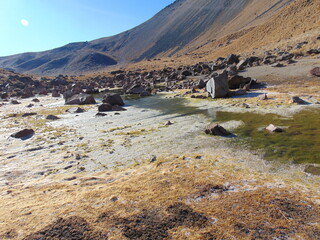 frozen water in lake