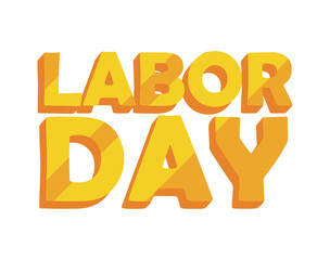 golden labor day lettering