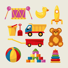 ten toys kids icons