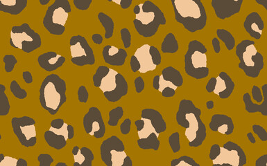 Abstract modern leopard seamless pattern. Animals trendy background. Color decorative vector stock illustration for print, card, postcard, fabric, textile. Modern ornament of stylized skin