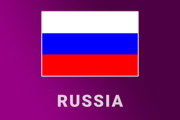 Russia  flag. RU national banner. Russia  patriotism symbol and name.