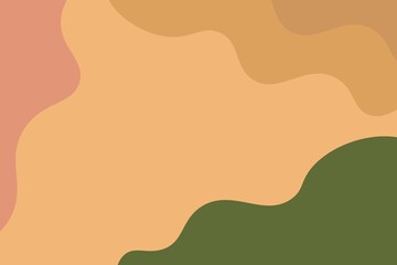 Vector Illustration with boho style. abstract Fashion stylish templates with organic abstract shapes and line. Neutral beige, terracotta background in boho style. 