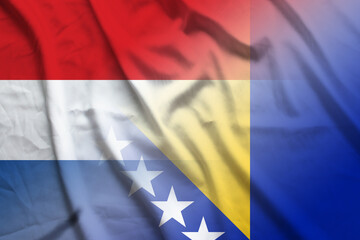 Netherlands and Bosnia and Herzegovina national flag transborder negotiation BIH NLD