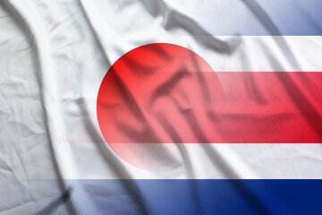 Japan and Costa Rica official flag transborder negotiation CRI JPN