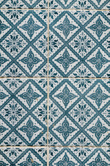 Traditional azulejo artwork of Portuguese houses