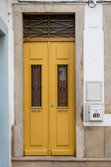 Typical architecture door detail of Portuguese buildings