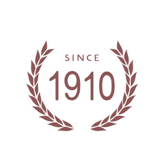 Since 1910 year symbol