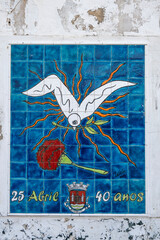 Artistic azulejo work of 25th of April