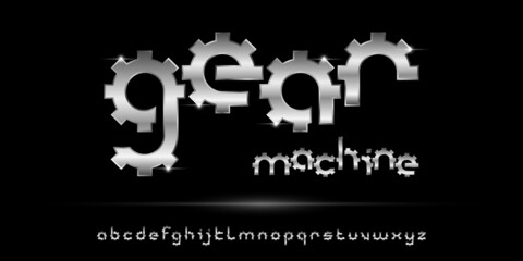 Obraz premium Modern abstract alphabet font with urban style template 