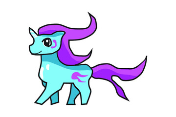 Little Unicorn character Vector