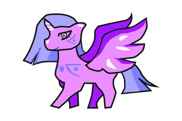 Little Unicorn character Vector