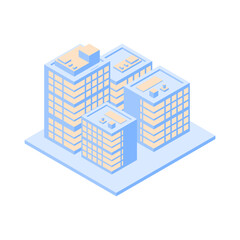 isometric view of a city