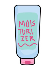 Skincare Treatment Products Cartoon | Art by Nytlyts