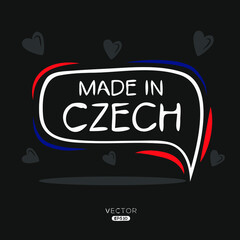 Fototapeta premium Made in Czech Republic, vector illustration.