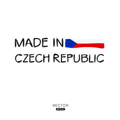 Made in Czech Republic, vector illustration.