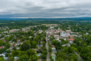Fototapeta na wymiar Aerial view of Lexington, Virginia