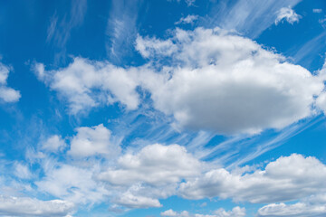 Naklejka na ściany i meble Amazing cloudscape on the sky at day time.