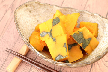 美味しそうなカボチャの煮物