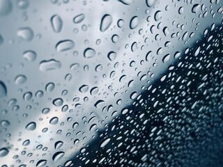 water drops on glass