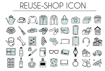 Various reuse item simple icon