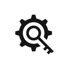 Security key icon design isolated on white background