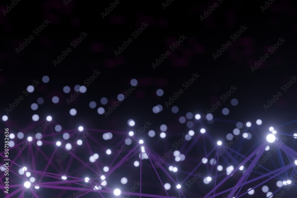 Poster rendering abstract tech connection background