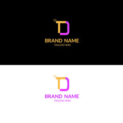 Technology Letter T  And D Logo | Lettering design, Logo design template,