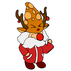 Christmas gnome character illustration