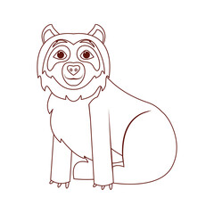 Isolated spectacled bear predator animal Vector illustration