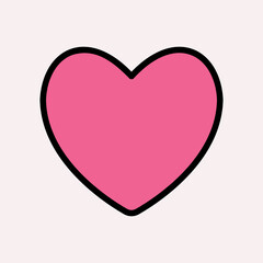 Heart icon in flat style, use for website mobile app presentation