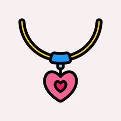 Necklace icon in flat style, use for website mobile app presentation