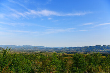 Fototapeta na wymiar 鬼女台展望台（岡山県）から見た風景