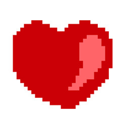 Pixel love illustration