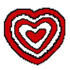 Pixel love illustration