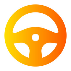 Fototapeta premium Steering Wheel gradient icon