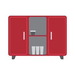 display cabinet isolated on white background