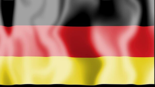 ドイツの国旗が揺れている動画素材。