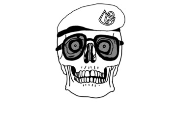 Soldier Skull Illustration
