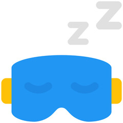sleeping mask flat icon