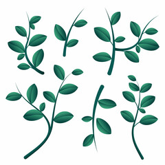 leaves art ornament design collection vector graphic