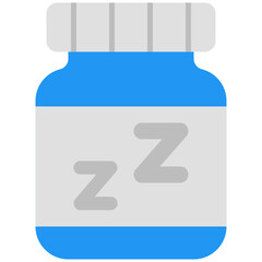 sleeping pills flat icon