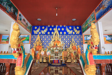 Buddha statues in temples in Thailand