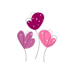 Delicate abstract flowers.Vector graphics.