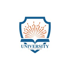University logo concept vector Book Logo Vector University logo template Education Academy logo