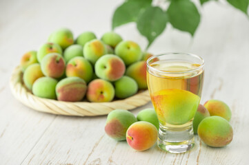 収穫した青梅　梅酒　梅シロップ