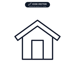 home icon symbol template for graphic and web design collection logo vector illustration