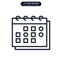 calendar icon symbol template for graphic and web design collection logo vector illustration