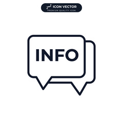 info icon symbol template for graphic and web design collection logo vector illustration