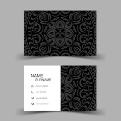 Mandala business card template, Editable vector design. illustration EPS10