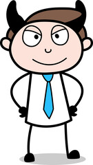 cartoon illustration of a man with a smile